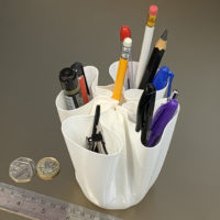 Desk Pen Tidy 3D Printed Vase Cloth Style