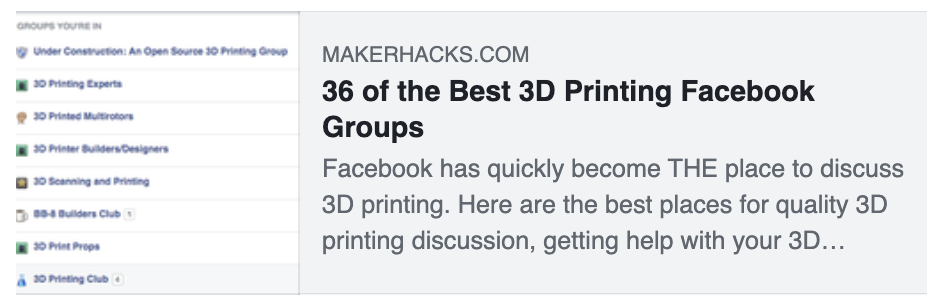 MATTER HACKS - 36 of the Best 3D Printing Facebook Groups