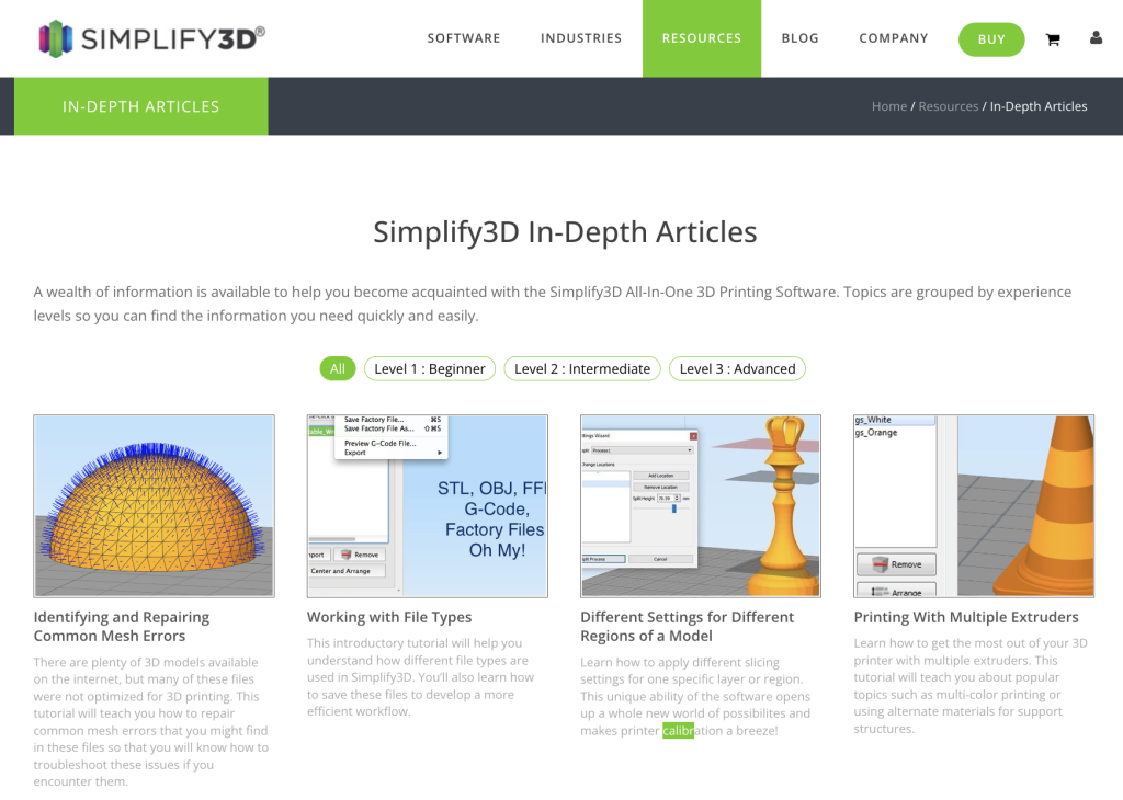 3D Printer Calibration Articles by Simplify3D