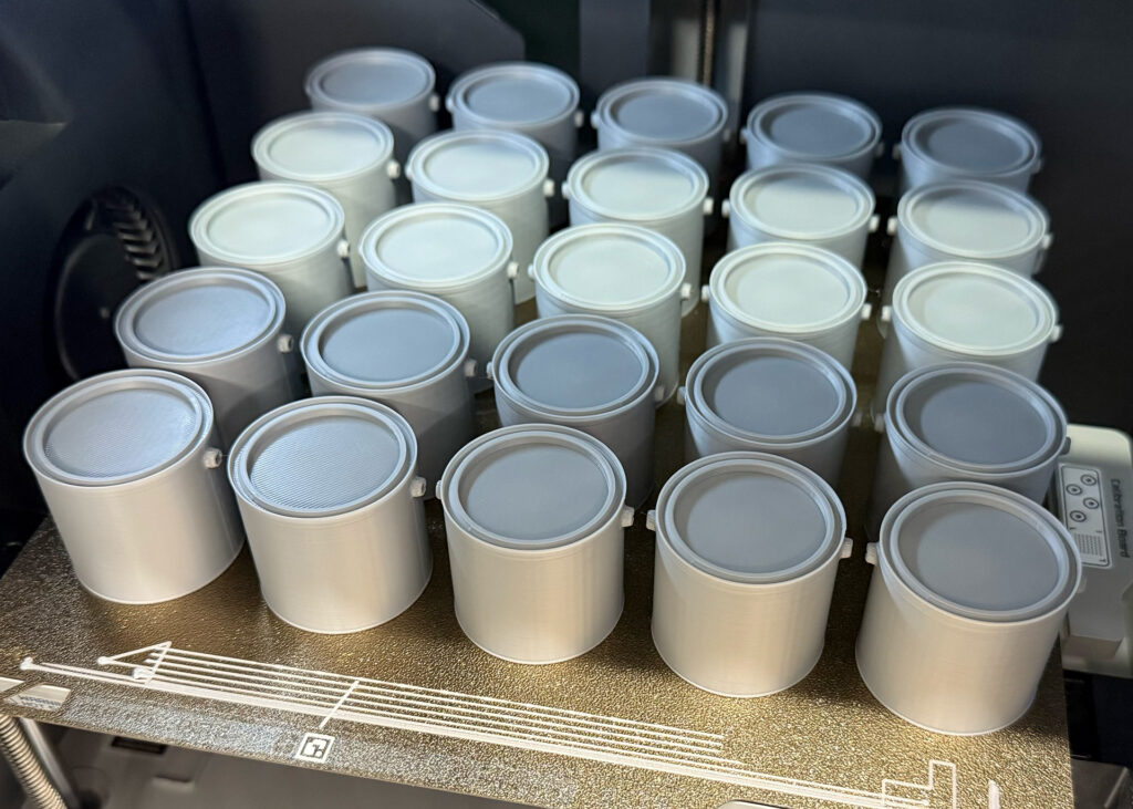 Industrial 3D printers producing large batch runs of miniature components